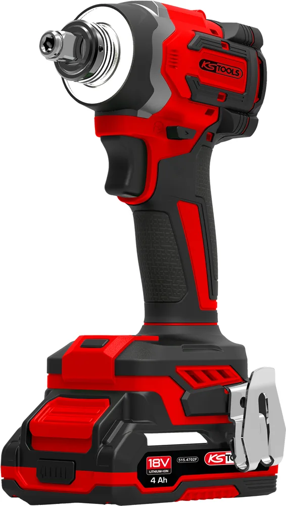 Súprava akumulátorového rázového uťahováka 1/2" 18 V, 230 Nm, s 2 akumulátormi a nabíjačkou KS Tools 515.4745F