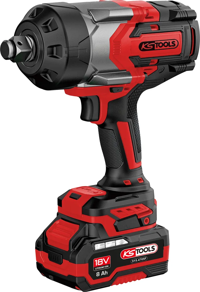 Súprava akumulátorového rázového uťahováka 3/4" 18 V, 2300 Nm, s 2 akumulátormi a nabíjačkou KS Tools 515.4720F