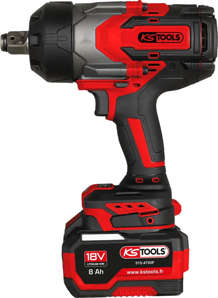 Súprava akumulátorového rázového uťahováka 3/4" 18 V, 2300 Nm, s 2 akumulátormi a nabíjačkou KS Tools 515.4720F