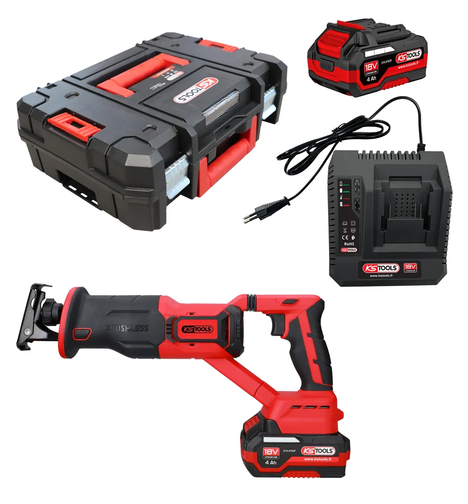 Súprava akumulátorovej píly 18 V, 2 akumulátory a nabíjačka KS Tools 515.4775F