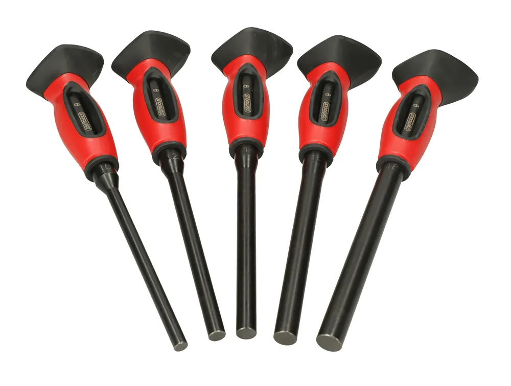 Súprava čiernených vyrážačov čapov s rukoväťou 10–18 mm, 5-dielna KS Tools 156.0222F