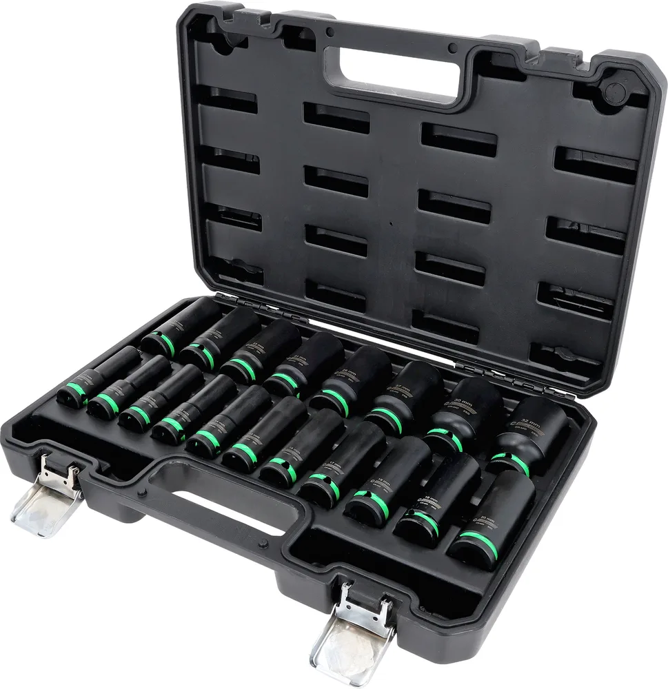 Súprava dlhých šesťhranných rázových hlavíc COMPETITION 1/2", 19-dielna KS Tools 512.0929