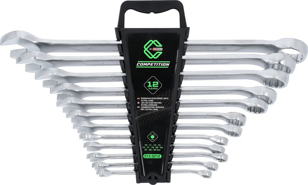 Súprava extra dlhých očkových kľúčov COMPETITION 8–19 mm, 12-dielna KS Tools 512.0212