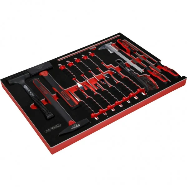 Súprava kladív / sekáčov / pilníkov v penovej vložke, 21-dielna KS Tools 811.0021