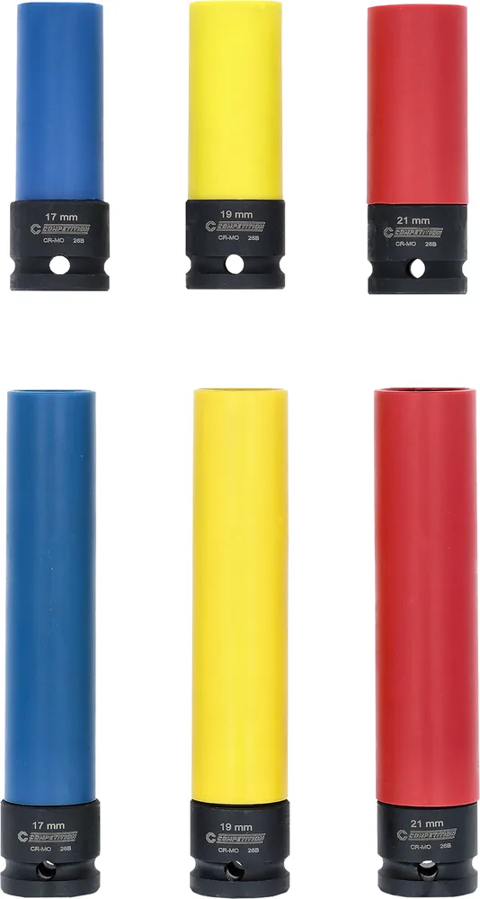 Súprava krátkych šesťhranných rázových hlavíc COMPETITION 1/2", 6-dielna KS Tools 512.0106