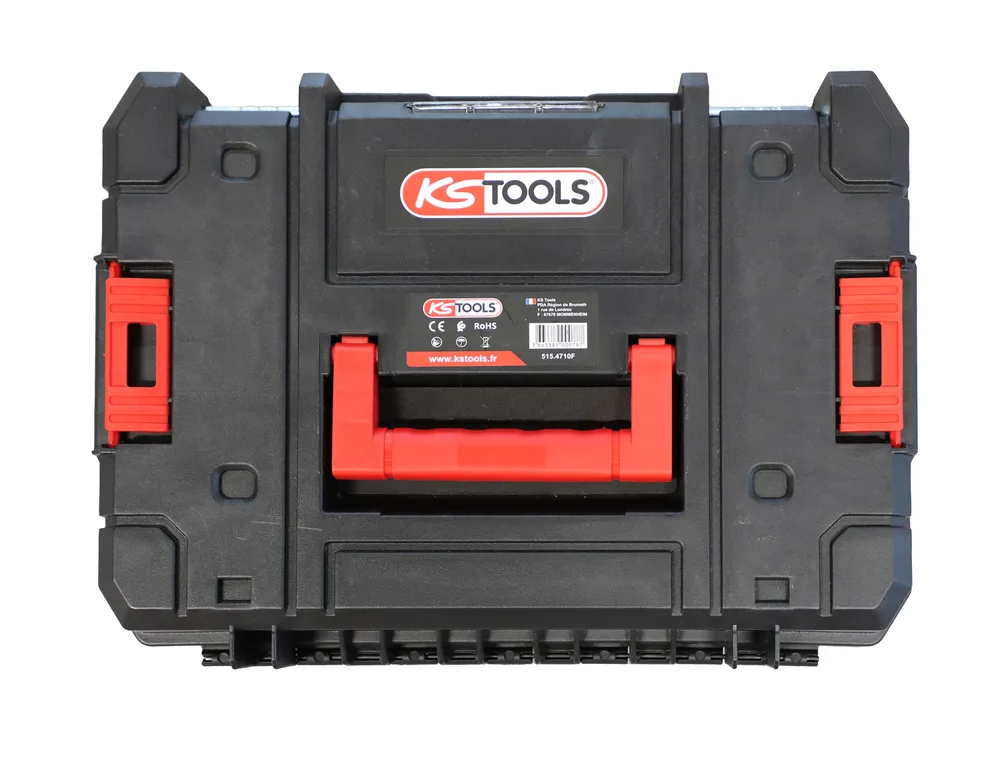 Súprava mini akumulátorového rázového uťahováka 1/2" 18 V, 850 Nm, s 2 akumulátormi a nabíjačkou KS Tools 515.4710F