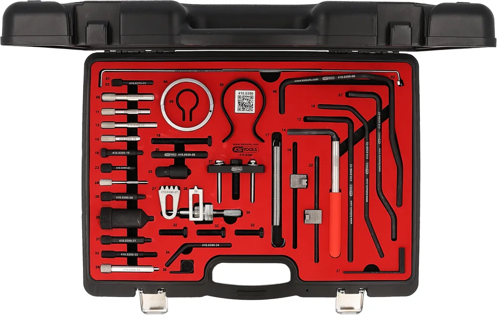 Súprava na aretáciu rozvodov pre Citroën, Ford, Peugeot, Fiat a Jaguar, 43-dielna KS Tools 410.0390