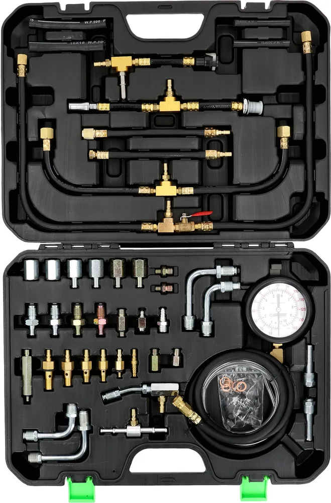 Súprava na meranie tlaku paliva benzínových motorov COMPETITION 0–10 bar, 44-dielna KS Tools 512.5245