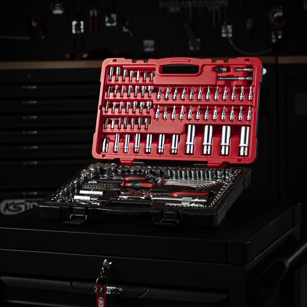 Súprava nástrčných hlavíc a príslušenstva ULTIMATE 1/4" a 1/2", 151-dielna KS Tools 922.0751