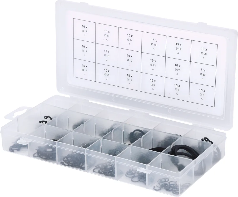 Súprava rozperných krúžkov, vonk. + vnút., 225-dielna KS Tools 970.0310