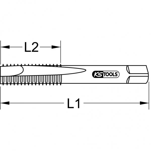 Súprava ručných závitníkov HSS-Co M22 × 2,5, 3-dielna KS Tools 331.2220
