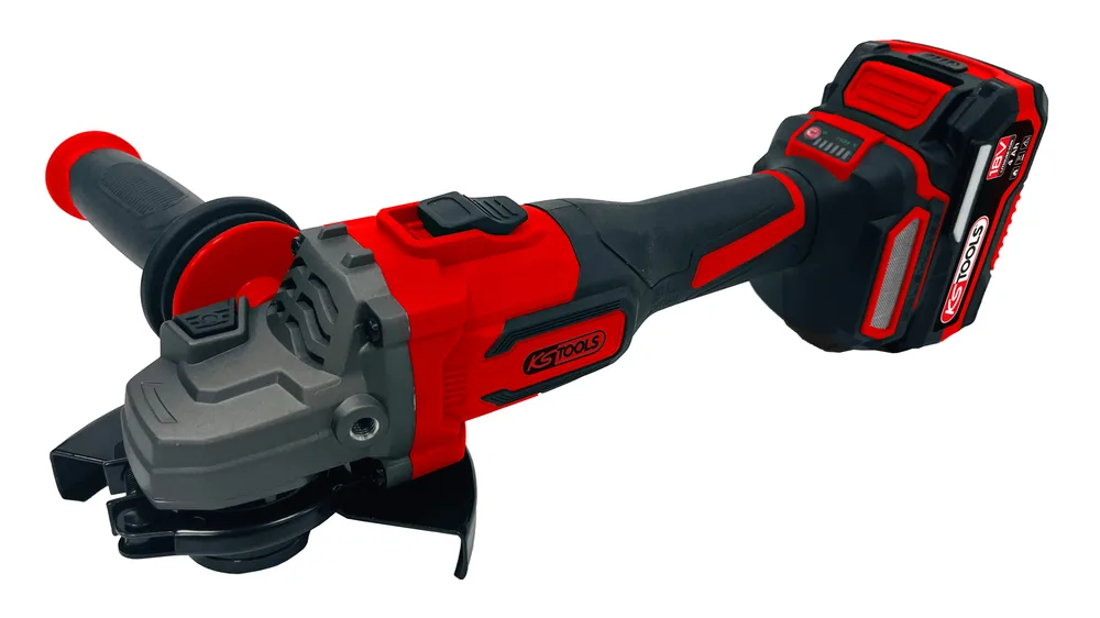 Súprava uhlovej brúsky 18 V, 2 akumulátory a nabíjačka KS Tools 515.4735F