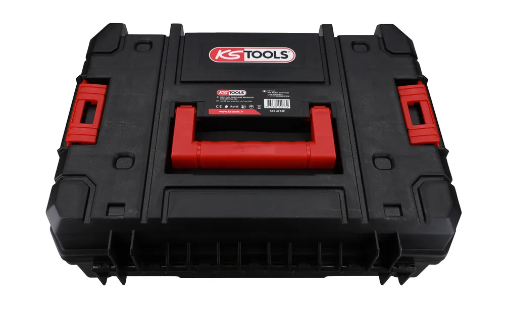 Súprava uhlovej brúsky 18 V, 2 akumulátory a nabíjačka KS Tools 515.4735F