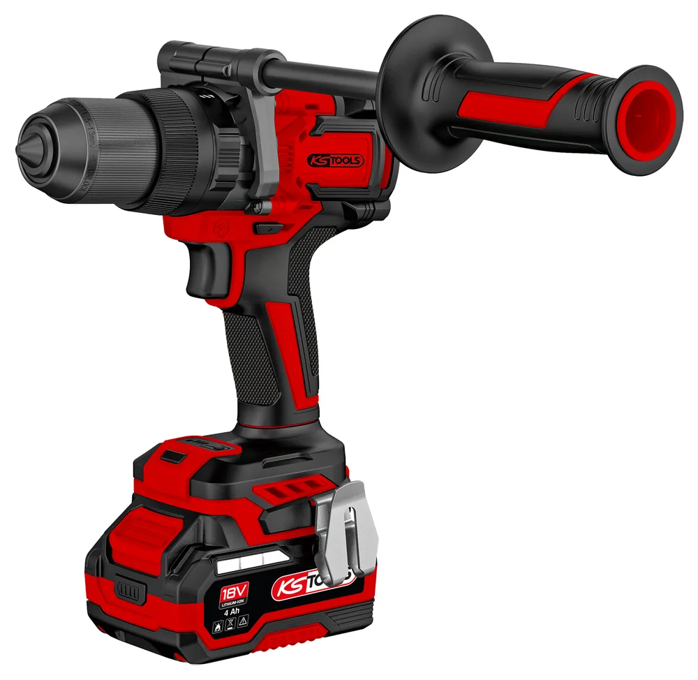 Súprava vŕtačky a skrutkovača 18 V, 2 akumulátory a nabíjačka KS Tools 515.4730F