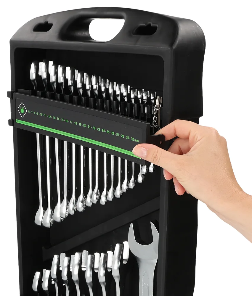 Súprava zahnutých dvojitých očkových kľúčov COMPETITION 6–32 mm, 25-dielna KS Tools 512.0235