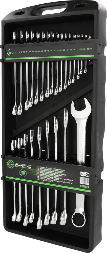 Súprava zahnutých dvojitých očkových kľúčov COMPETITION 6–32 mm, 25-dielna KS Tools 512.0235