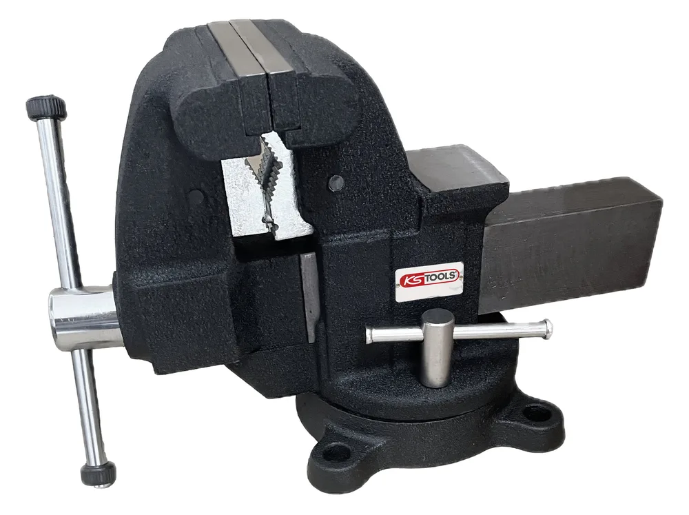 Ťažký zverák s paralelnými čeľusťami, oceľový, 160 mm (6,5") KS Tools 914.0246F