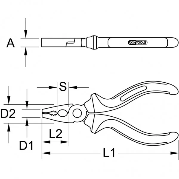 TITANplus kombinované kliešte, 160 mm KS Tools 965.0620