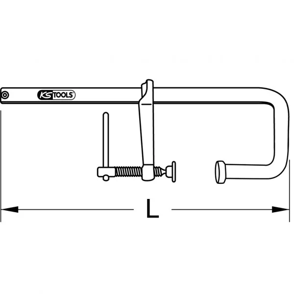 U-skrutkové zvieradlo, 320 × 122 mm, 550 mm KS Tools 145.0431