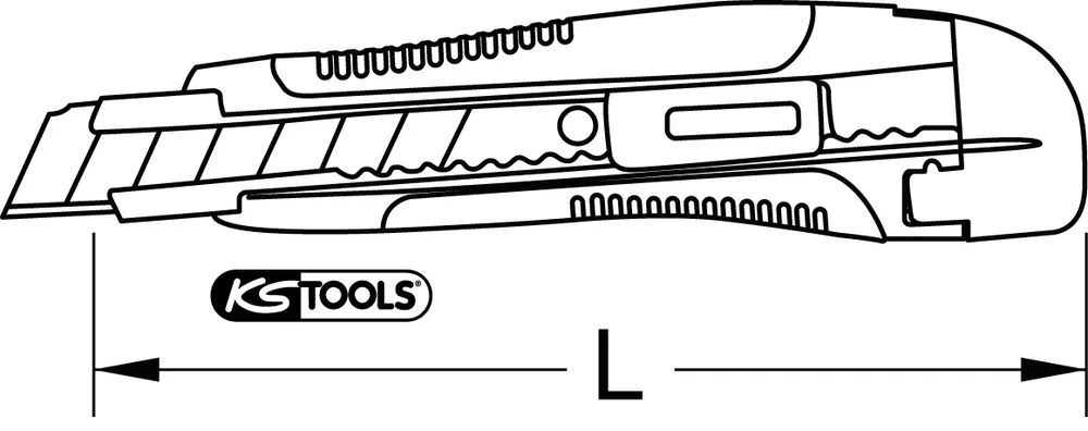 Univerzálny nôž s odlamovacou čepeľou, 165mm, čepeľ 18x100mm KS Tools 907.2165