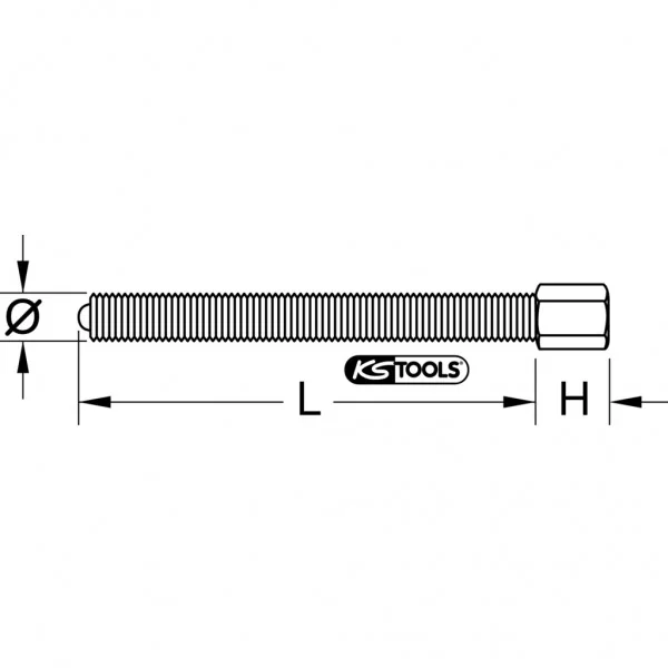 Vreteno, 36 mm, G1" × 11Gx455 mm KS Tools 610.3603