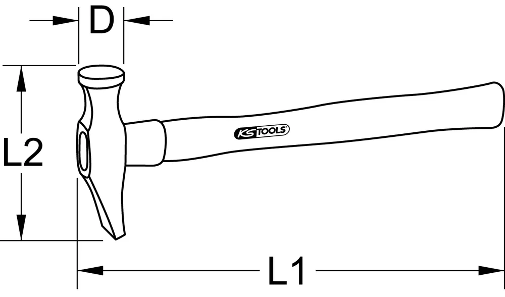 Vyklepávacie kladivo, 400g KS Tools 140.4003