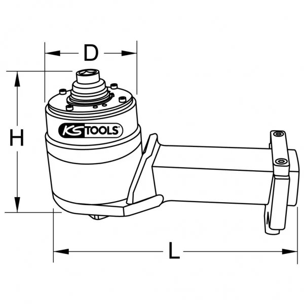 Znásobovač uťahovacieho momentu 1/2" × 1 1/2", 6 000 Nm KS Tools 516.3760