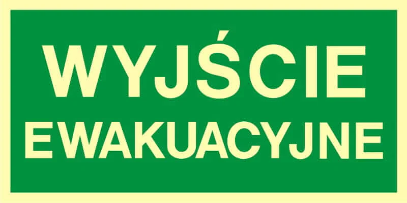Evakuačná fotoluminiscenčná značka – núdzový východ – AA001CEPS