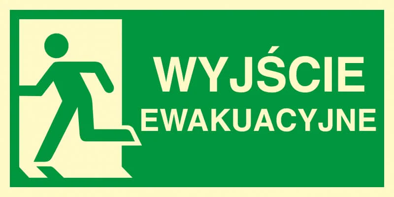 Evakuačná fotoluminiscenčná značka – smer k východu vľavo – AC100CEPS