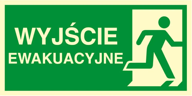 Evakuačná fotoluminiscenčná značka – smer k východu vpravo – AC101CEPS