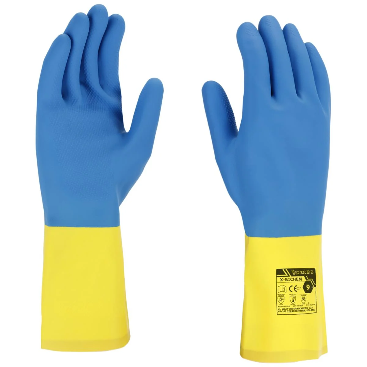 Gumové a chemicky odolné rukavice Procera X-BICHEM