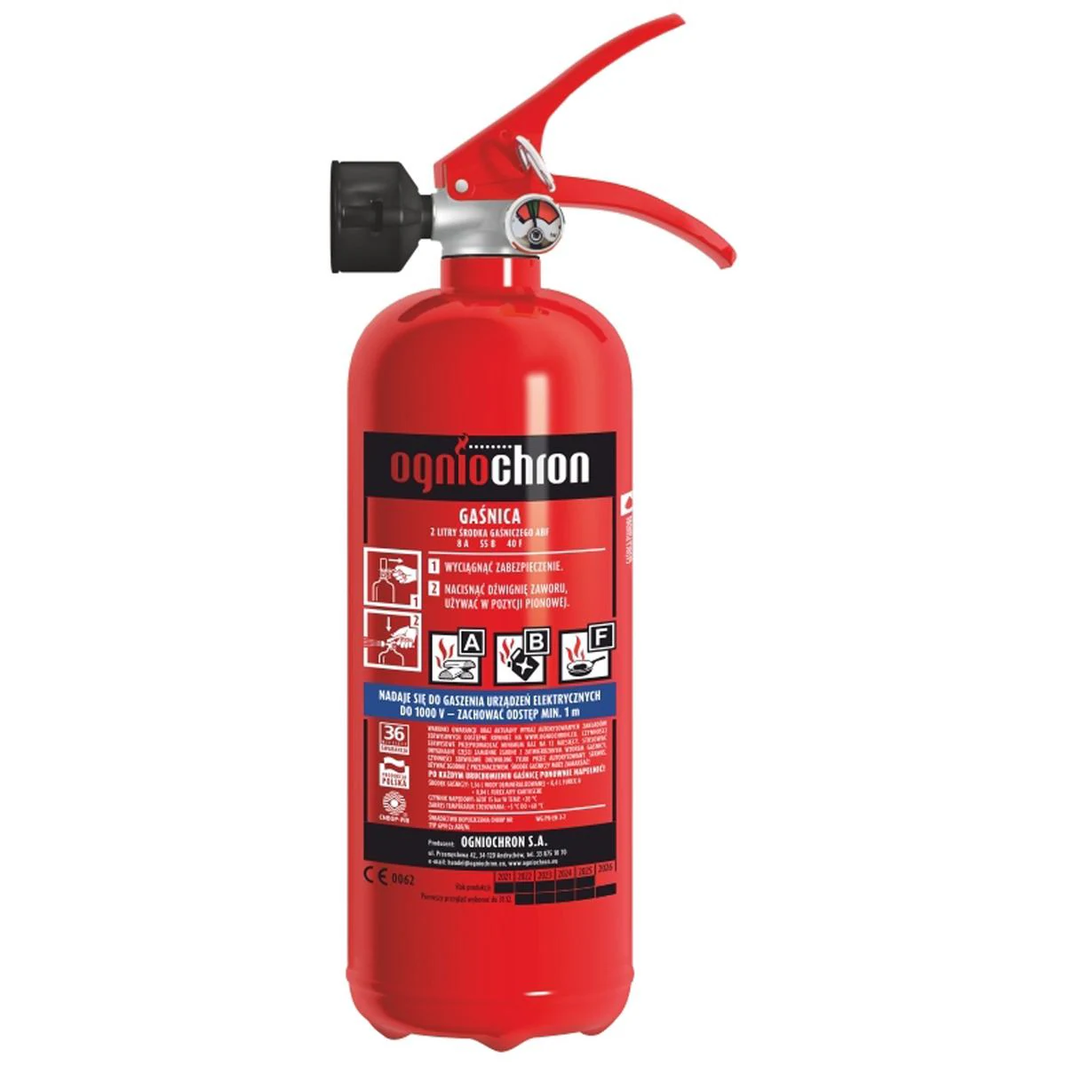 Penový hasiaci prístroj Procera 2 kg GPN2X ABF MP