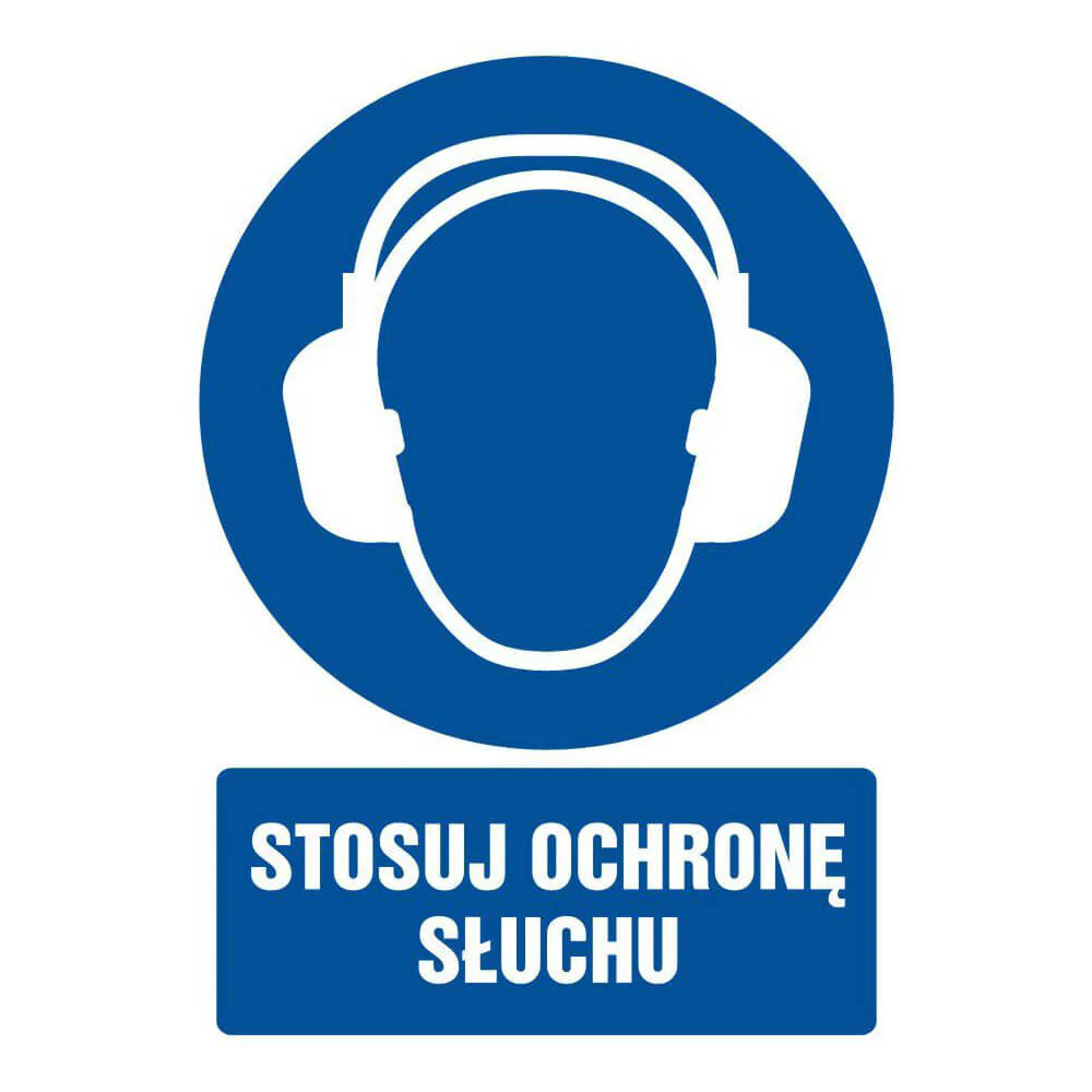 Príkazová značka – používajte ochranu sluchu – GL005BKPN