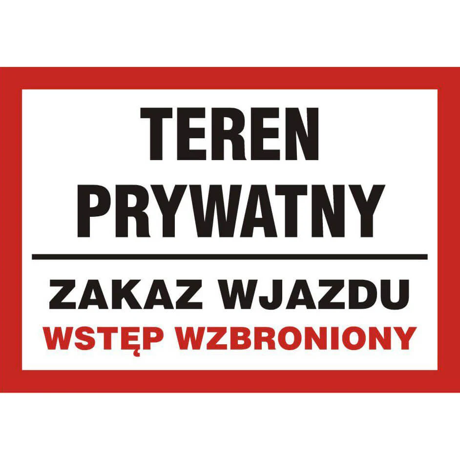Zákazová značka – súkromný pozemok, vstup zakázaný – PB173DJPN