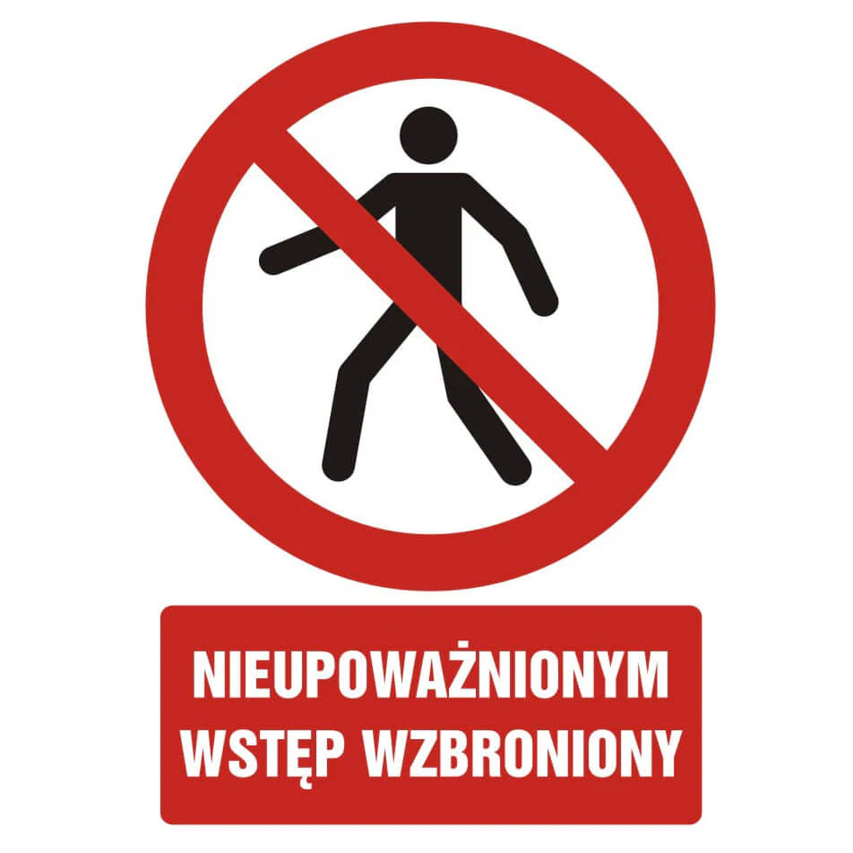 Zákazová značka – vstup nepovolaným osobám zakázaný – GC005BKPN