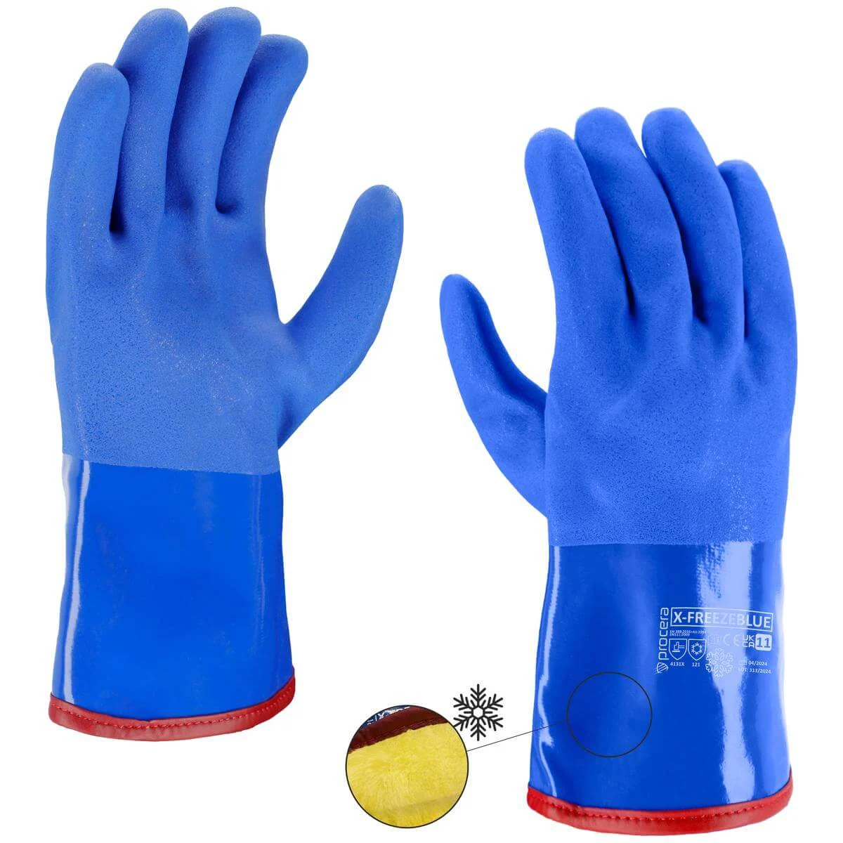 Zateplené pracovné rukavice Procera X-FREEZEBLUE