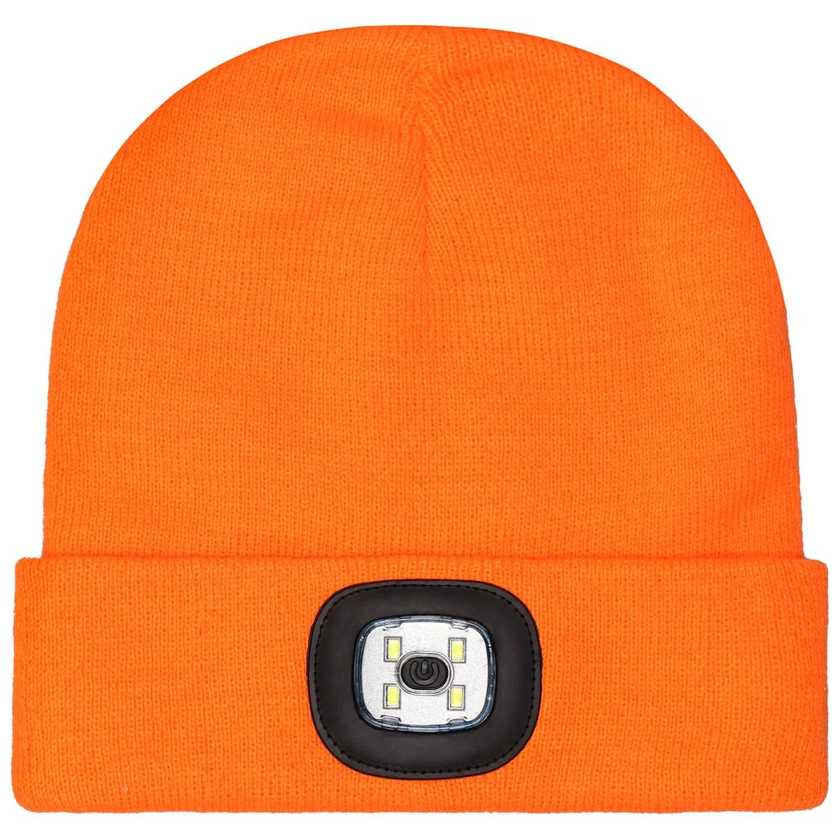 Zimná pracovná čiapka Procera – s LED svetlom, oranžová