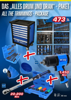 Dielenský vozík s 473 dielnou sadou náradia Brilliant Tools BT153473 + Zadarmo komplet set pre pneuservis