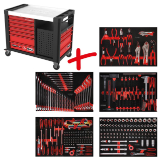 KS Tools Performanceplus súprava dielenského vozíka P35 so 279 náradiami pre 5 zásuviek 835.5279